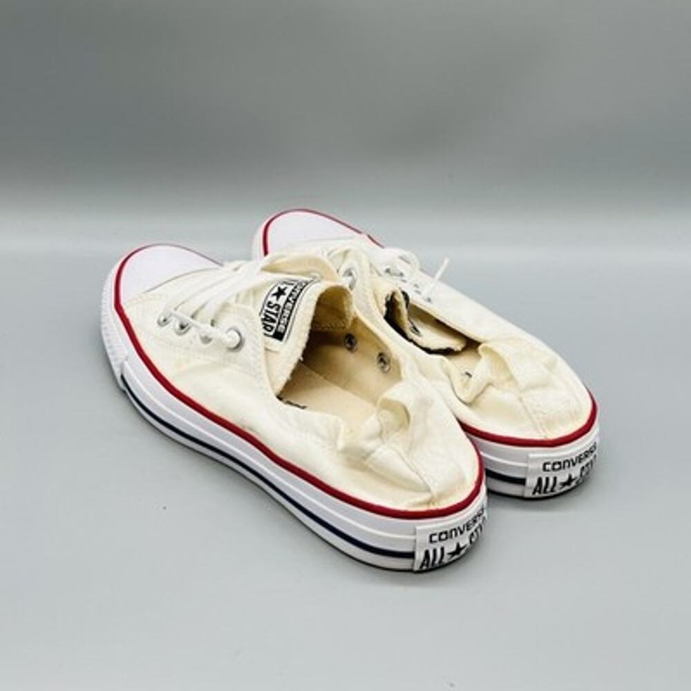 Converse Shoes Womens 7 White Chuck Taylor All Star Shoreline Slip On Sneakers - Picture 5 of 11